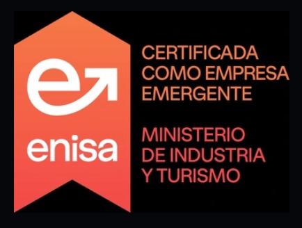 Certificada como Empresa Emergente — ENISA · Ministerio de Industria y Turismo